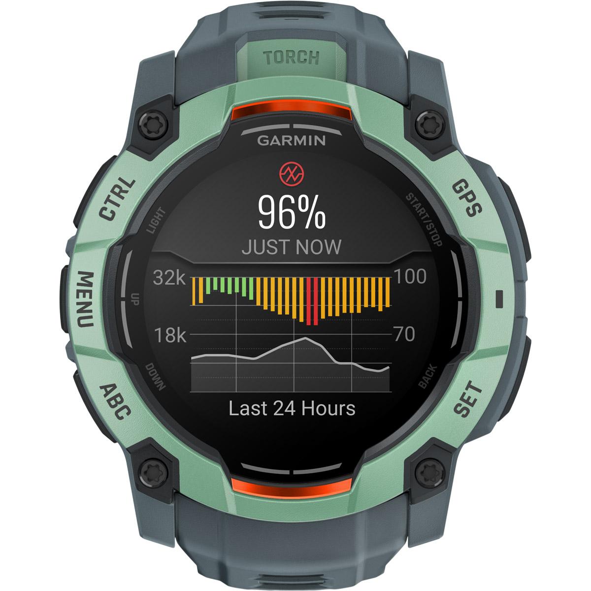 Garmin Instinct 3 - 50 mm Amoled GPS Pulsur Neo tropic