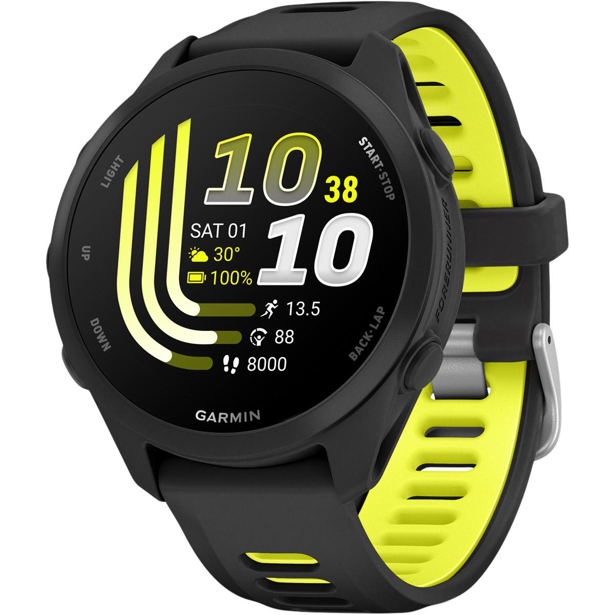 Garmin Forerunner 170 - 43 mm Music Wifi GPS Pulsur Black/Amp Yellow