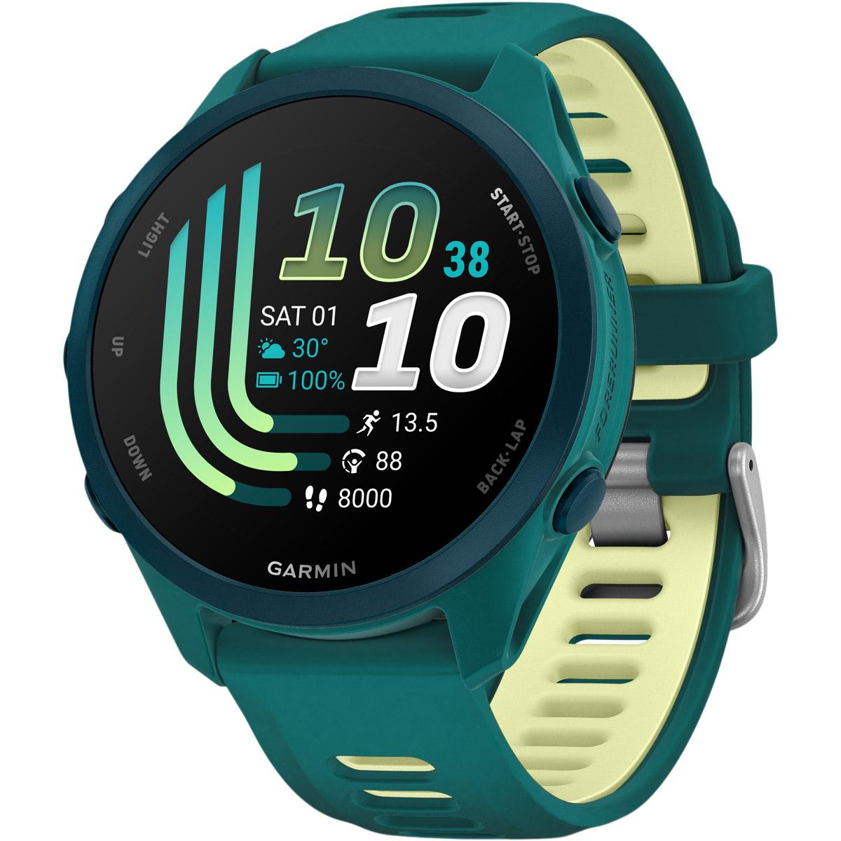 Garmin Forerunner 170 - 43 mm Music Wifi GPS Pulsur Teal Green/Citron