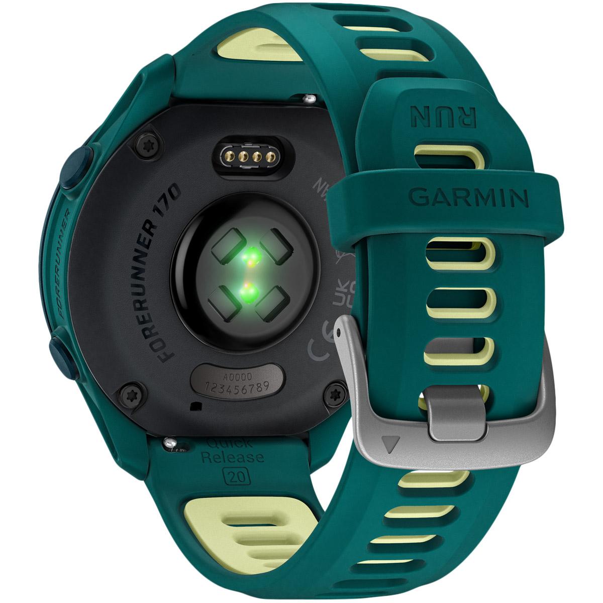Garmin Forerunner 170 - 43 mm Music Wifi GPS Pulsur Teal Green/Citron