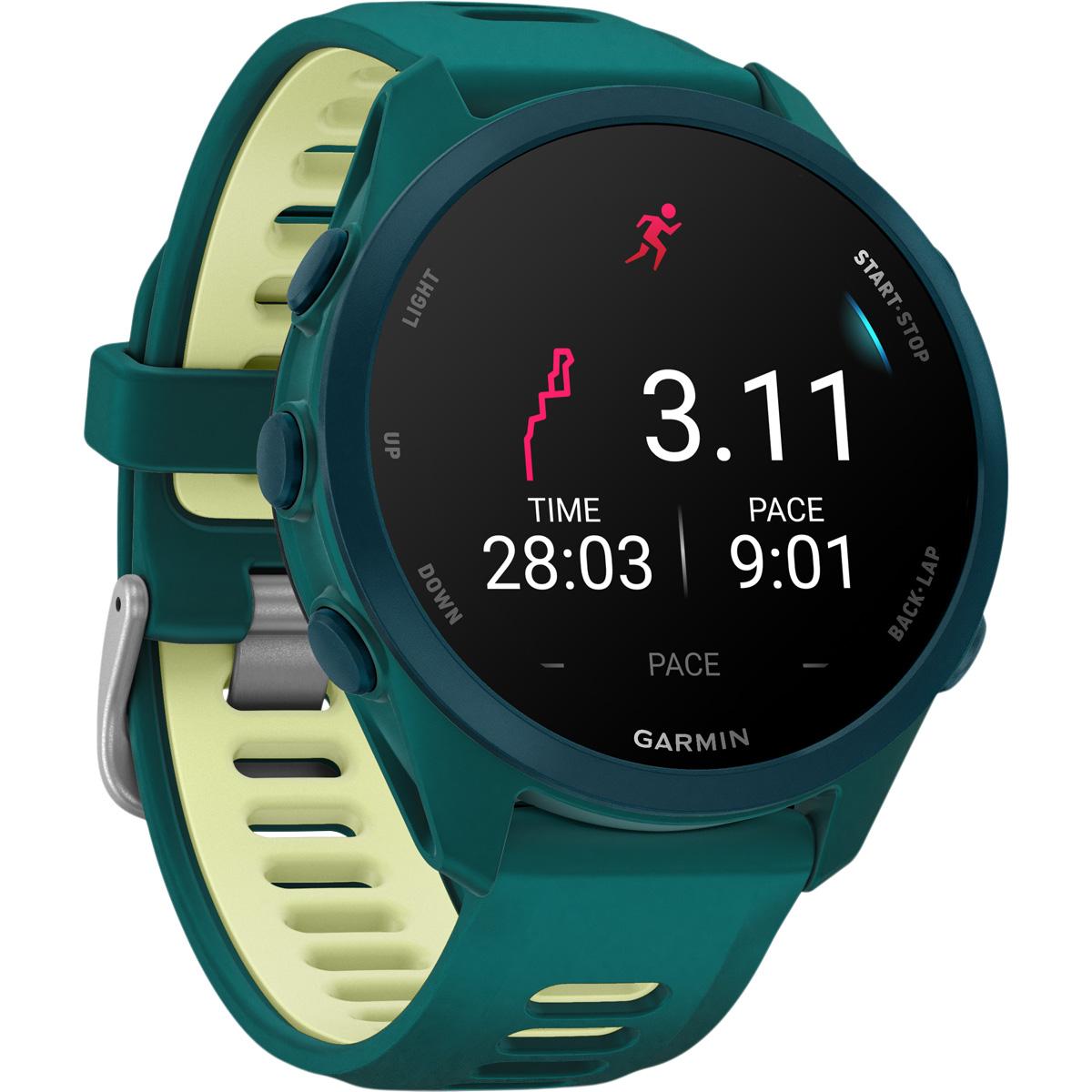 Garmin Forerunner 170 - 43 mm Music Wifi GPS Pulsur Teal Green/Citron