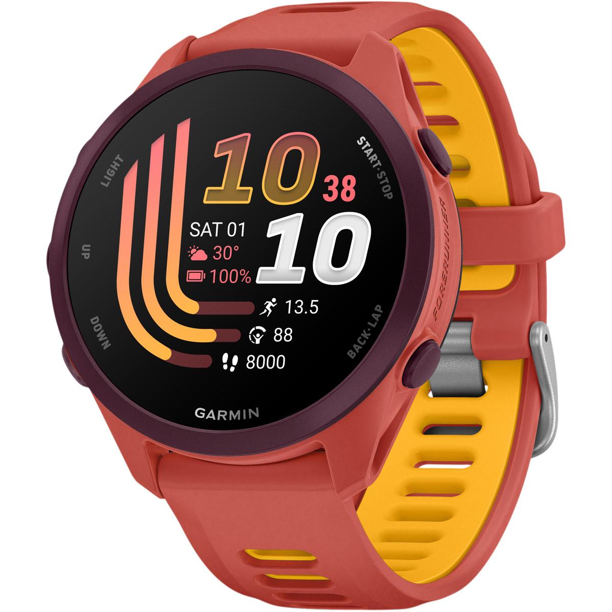 Garmin Forerunner 170 - 43 mm Music Wifi GPS Pulsur Red Pink/Mango