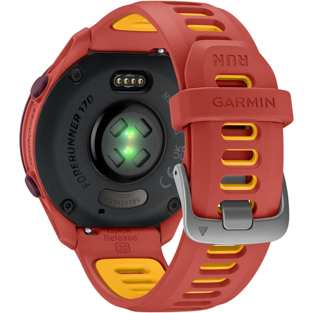 Garmin Forerunner 170 - 43 mm Music Wifi GPS Pulsur Red Pink/Mango