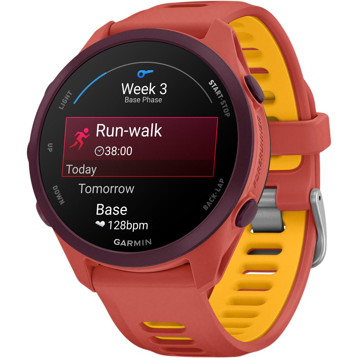 Garmin Forerunner 170 - 43 mm Music Wifi GPS Pulsur Red Pink/Mango