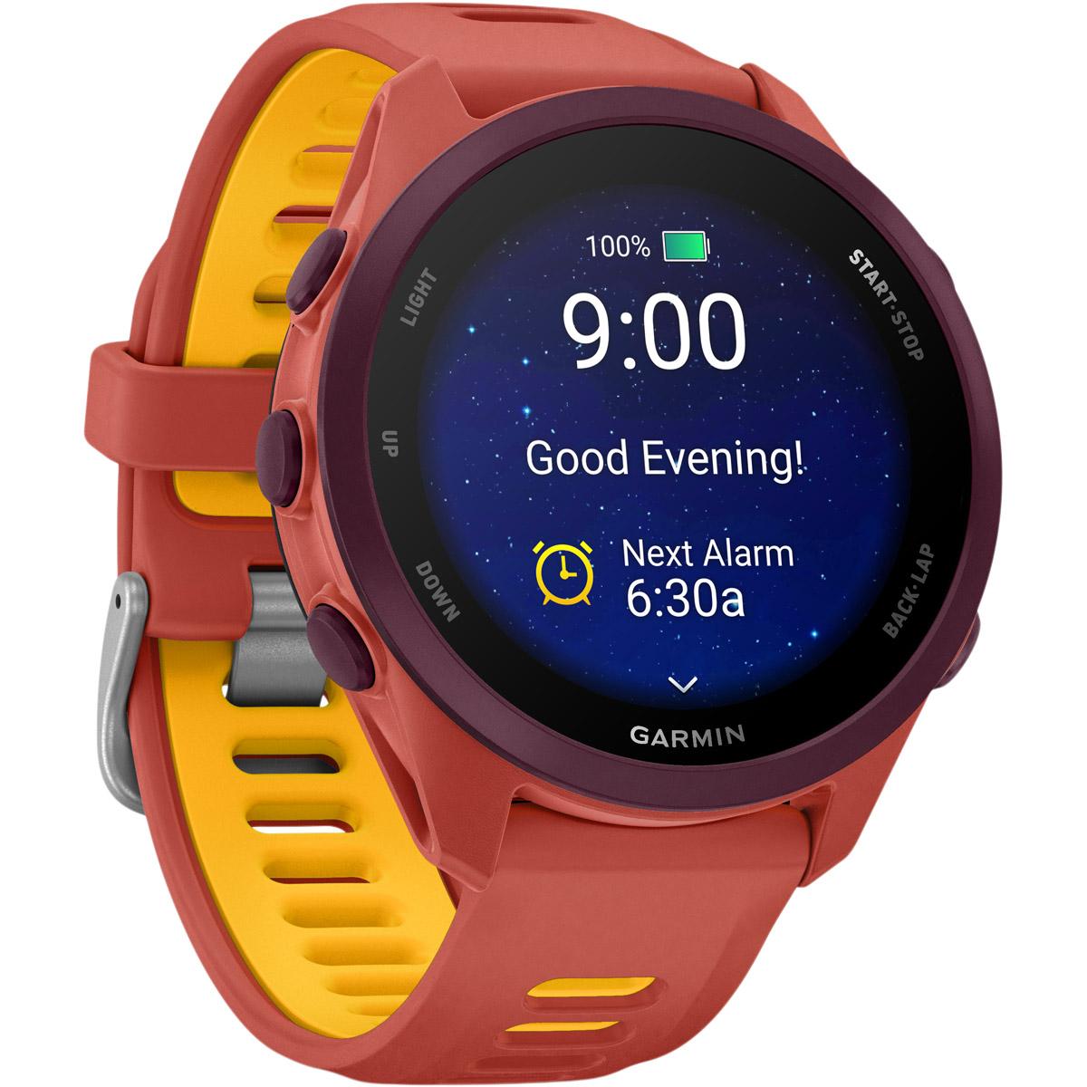 Garmin Forerunner 170 - 43 mm Music Wifi GPS Pulsur Red Pink/Mango