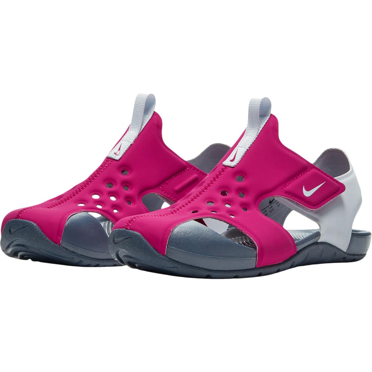 Nike Sunray Protect 2 Velcro Sandaler Børn FIREBERRY/FOOTBALL GREY-THUNDE
