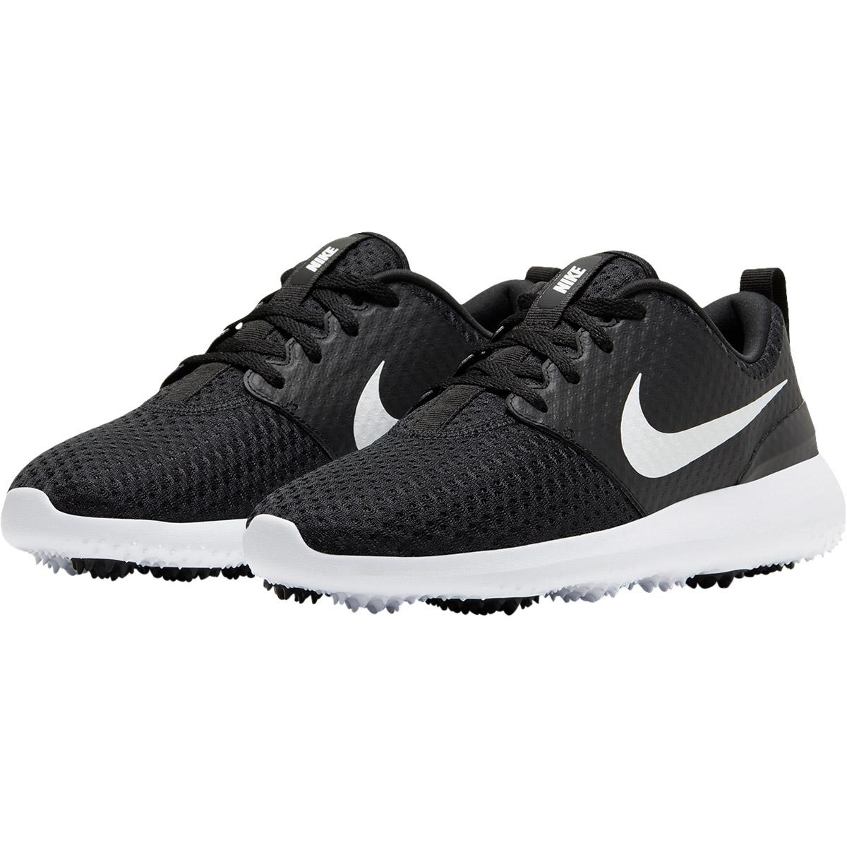 Nike Roshe G Golfsko Dame BLACK/METALLIC WHITE
