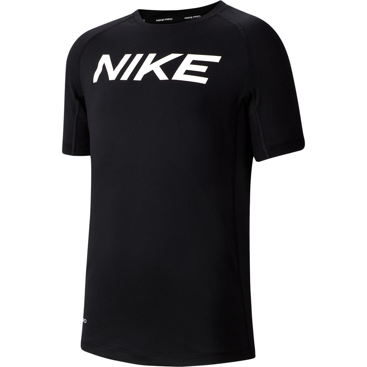 Nike Pro Trenings T-skjorte Barn BLACK/BLACK/RED
