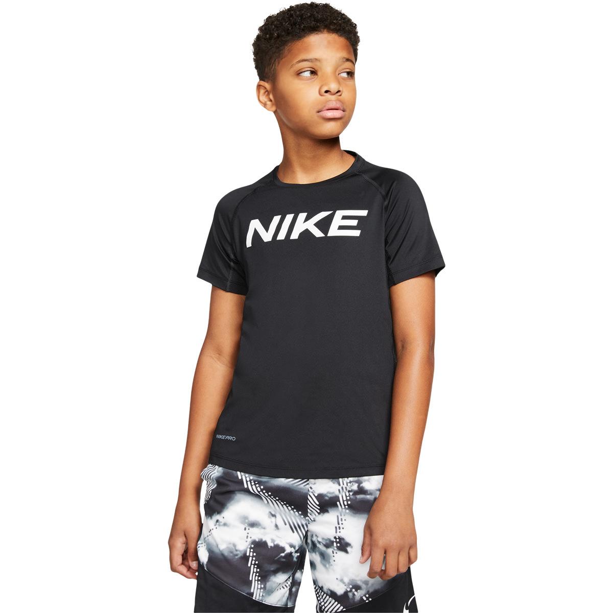 Nike Pro Trenings T-skjorte Barn BLACK/BLACK/RED