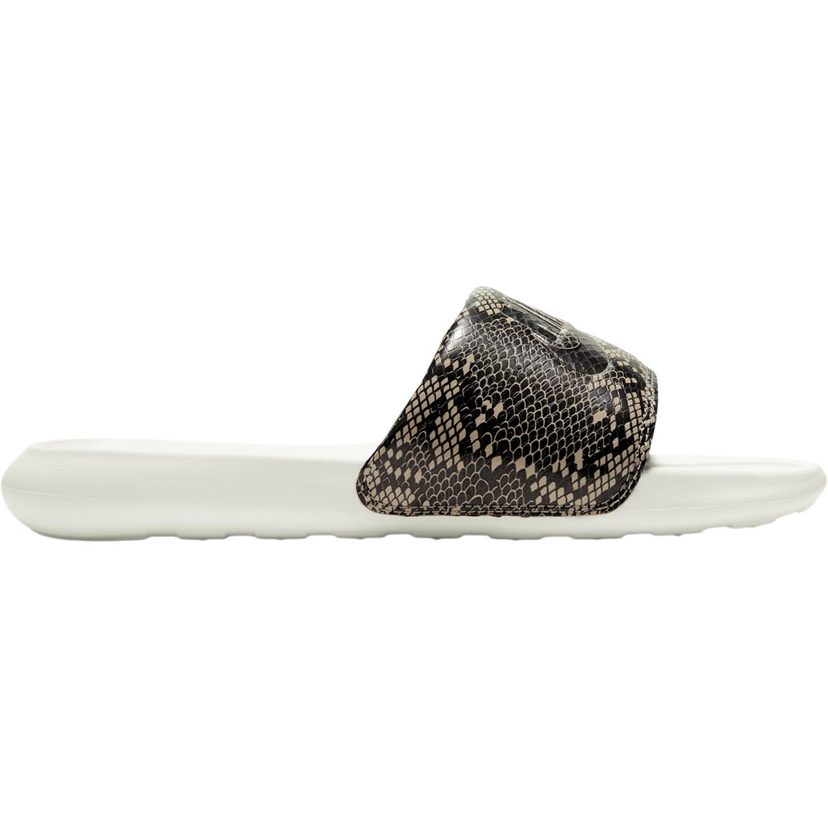 Nike Victori One Print Slide Badesandaler Dame DESERT SAND/BLACK-SUMMIT WHITE