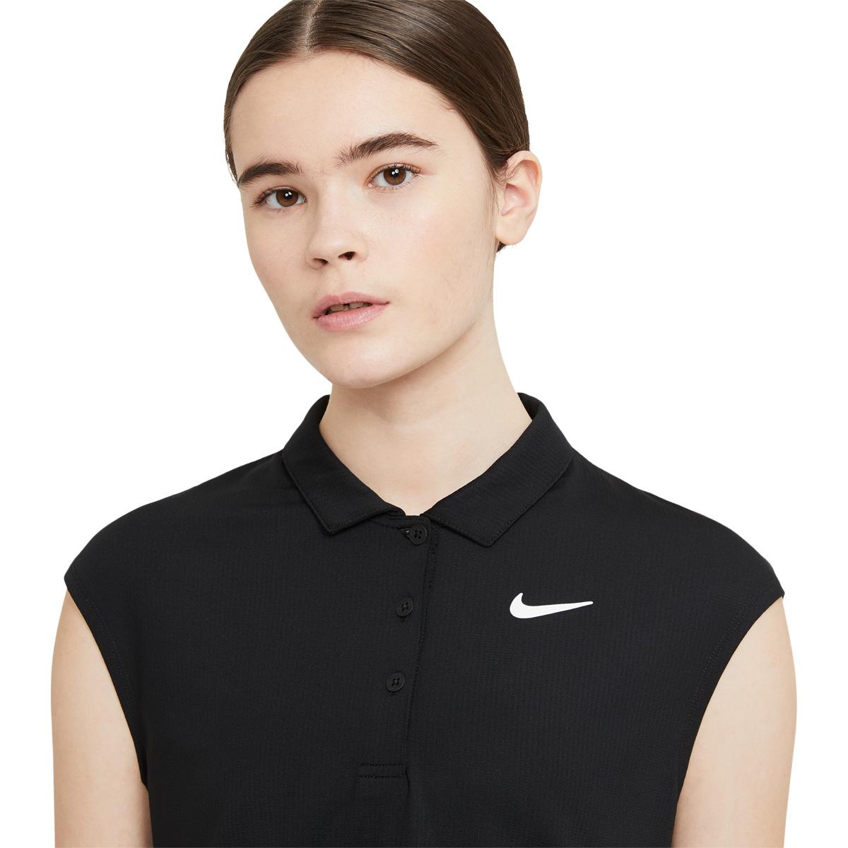 Nike Court Victory Tennis Polo T-skjorte Dame BLACK/BLACK/RED