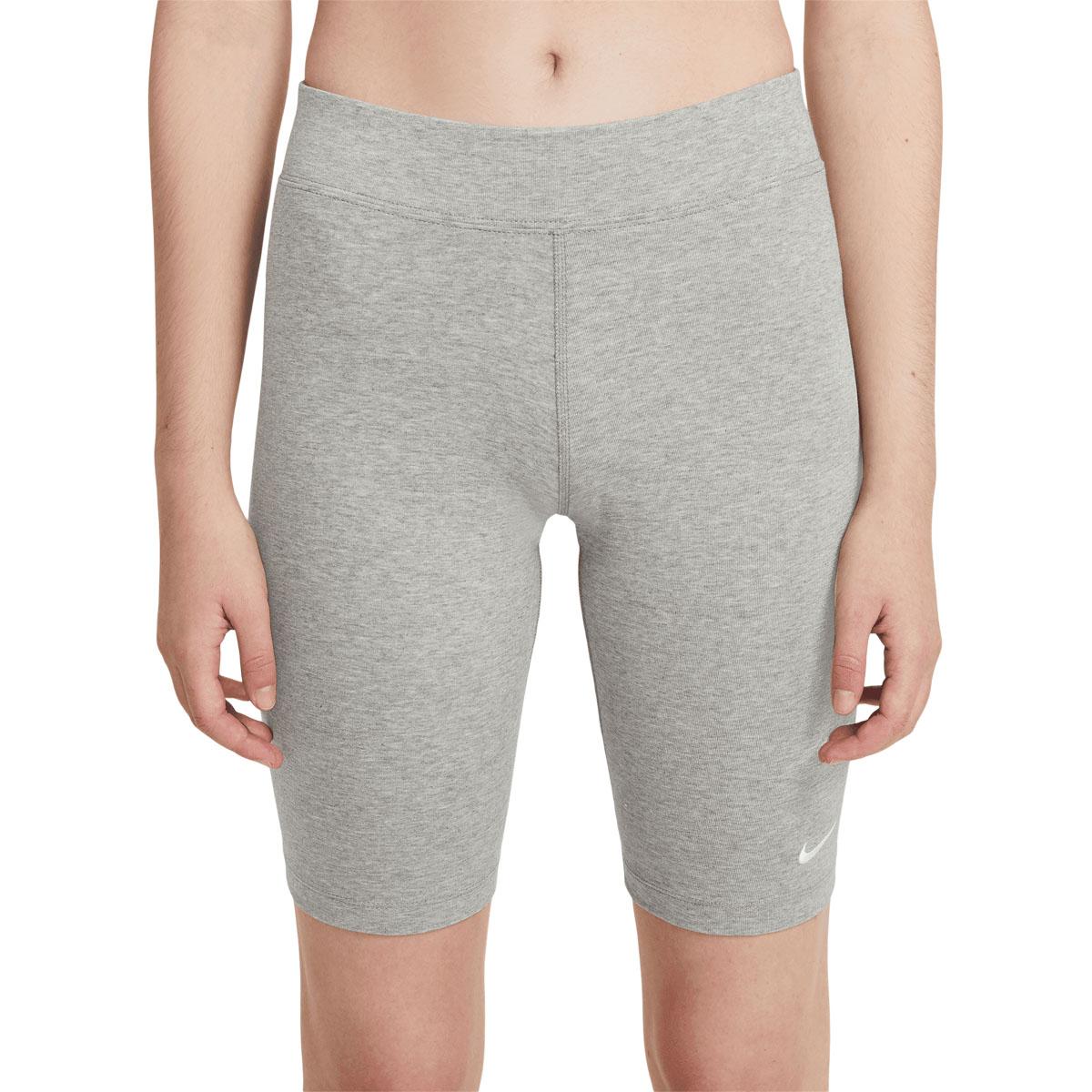 Nike Sportwear Essential Korte Leggings Dame DK GREY HEATHER/WHITE