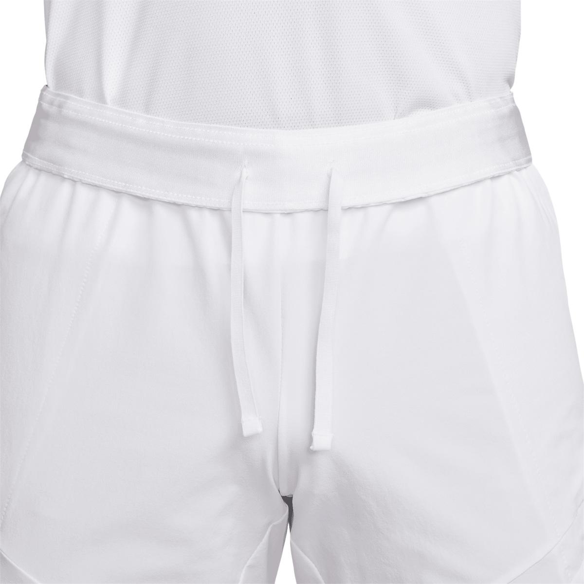 Nike Court Dri-FIT Advantage Tennisshorts Herre WHITE/UNIVERSITY RED-LIGHT BON