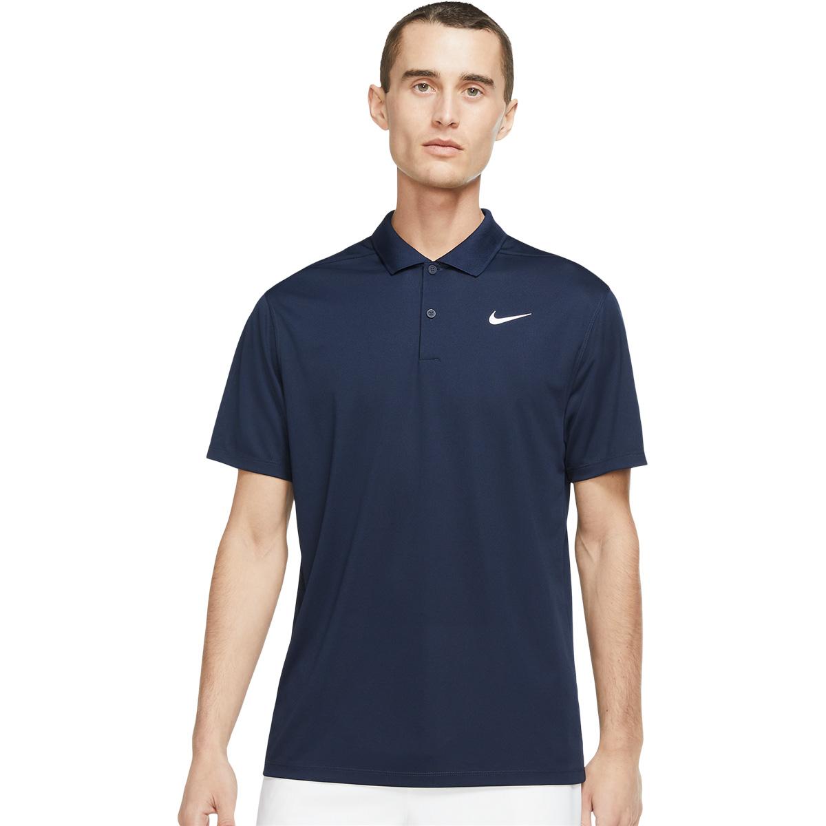 Nike Dri-FIT Court Tennis Polo T-skjorte Herre OBSIDIAN/WHITE