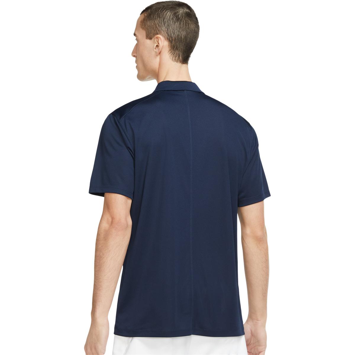 Nike Dri-FIT Court Tennis Polo T-skjorte Herre OBSIDIAN/WHITE