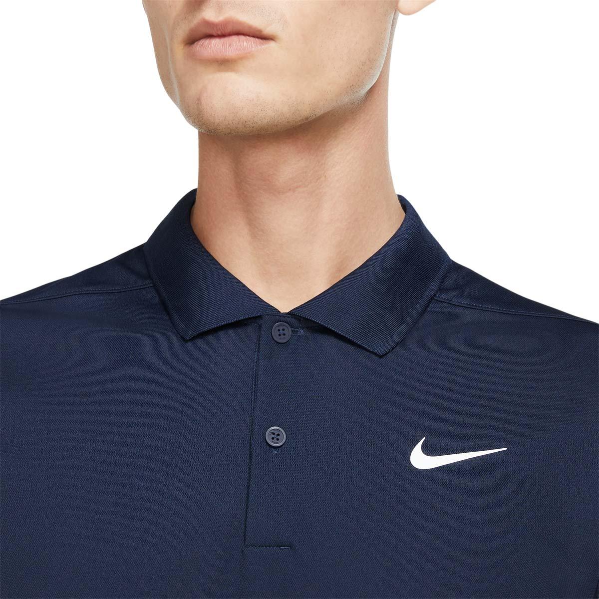 Nike Dri-FIT Court Tennis Polo T-skjorte Herre OBSIDIAN/WHITE