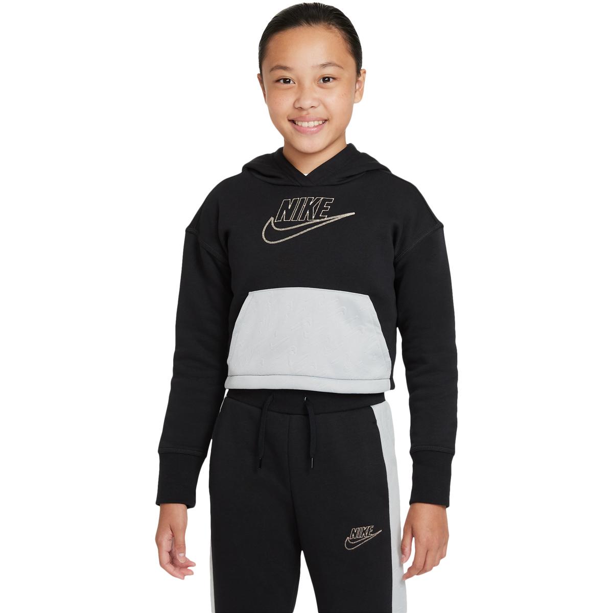 Nike Sportswear Club Hættetrøje Børn BLACK/LT SMOKE GREY