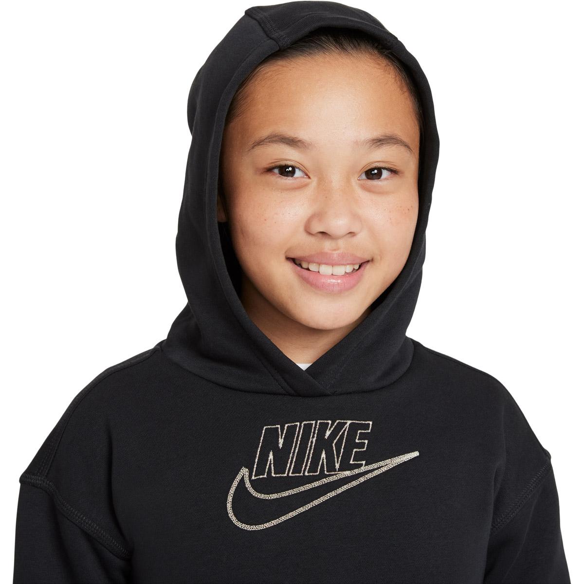 Nike Sportswear Club Hættetrøje Børn BLACK/LT SMOKE GREY