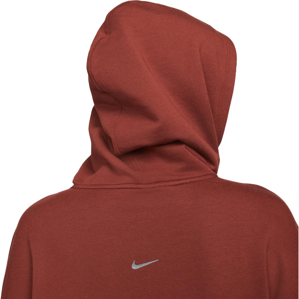 Nike Yoga Luxe Cropped Hættetrøje Dame FOSSIL/VINTAGE CORAL-SAIL