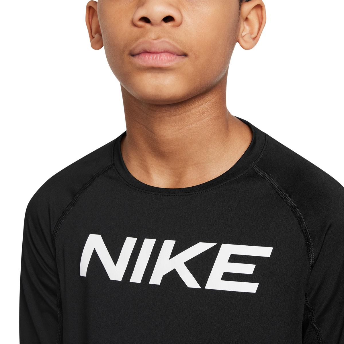 Nike Pro Dri-FIT Langermet Baselayer T-skjorte Barn BLACK/BLACK/RED