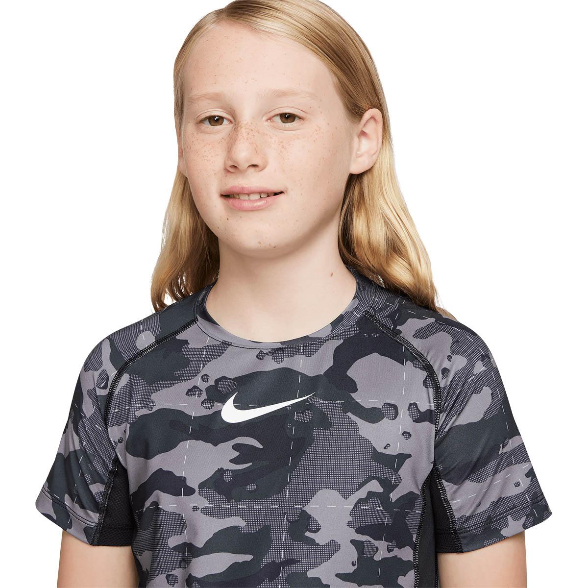 Nike Pro Dri-FIT Trenings T-skjorte Barn BLACK/BLACK/RED