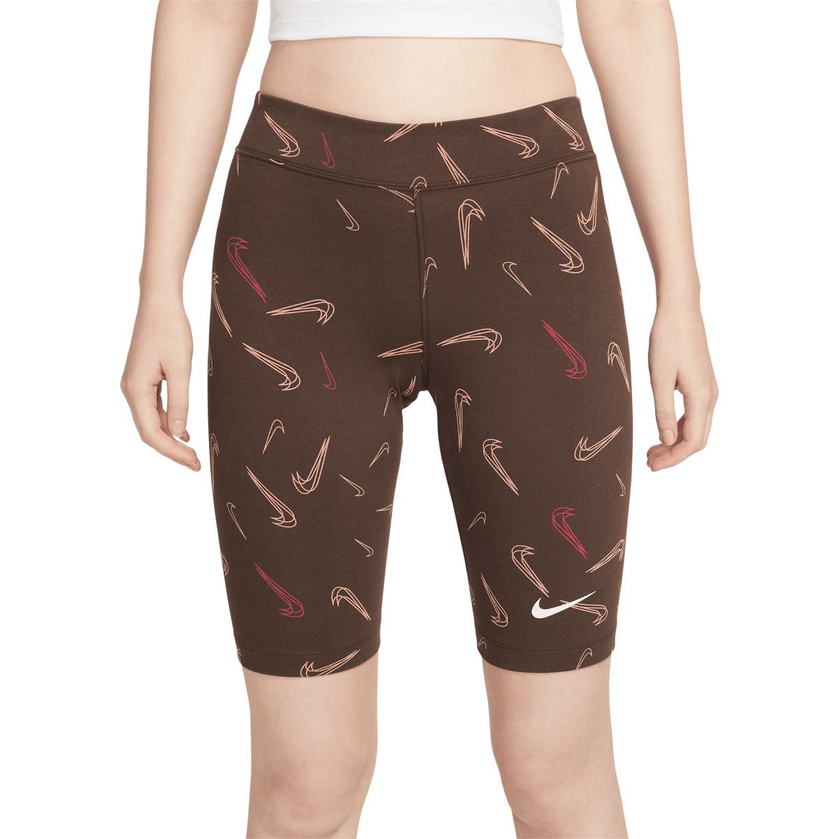 Nike Sportswear AOP Korte Træningstights Dame BAROQUE BROWN/WHITE