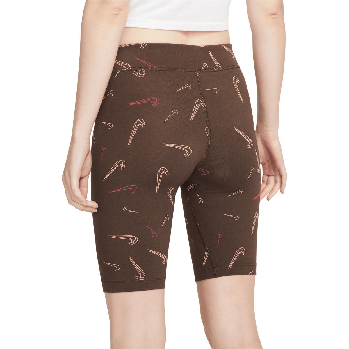 Nike Sportswear AOP Korte Træningstights Dame BAROQUE BROWN/WHITE