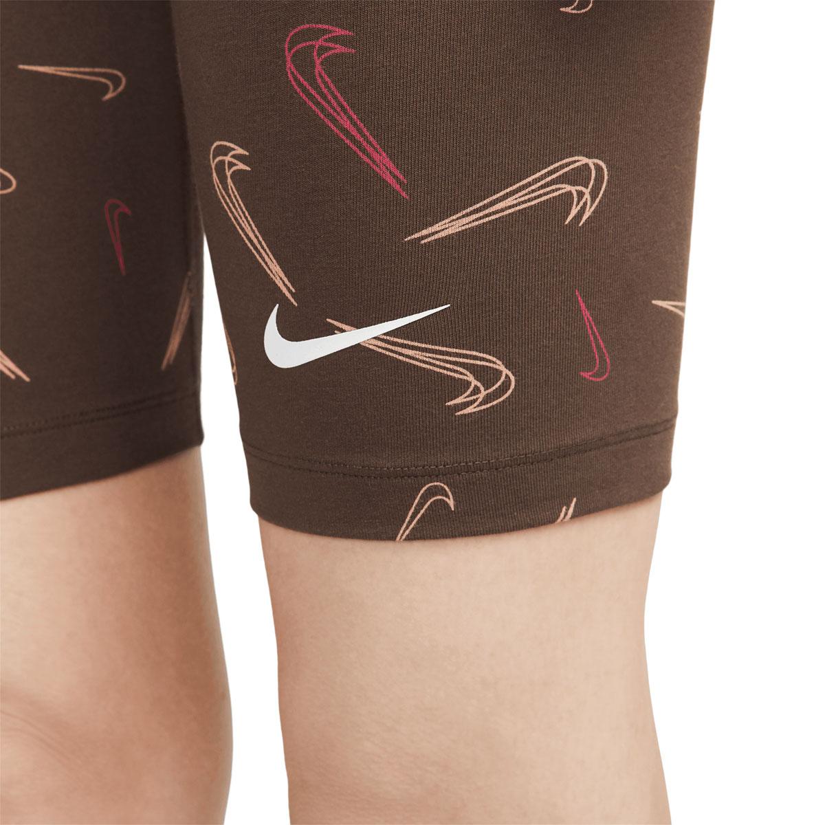 Nike Sportswear AOP Korte Træningstights Dame BAROQUE BROWN/WHITE