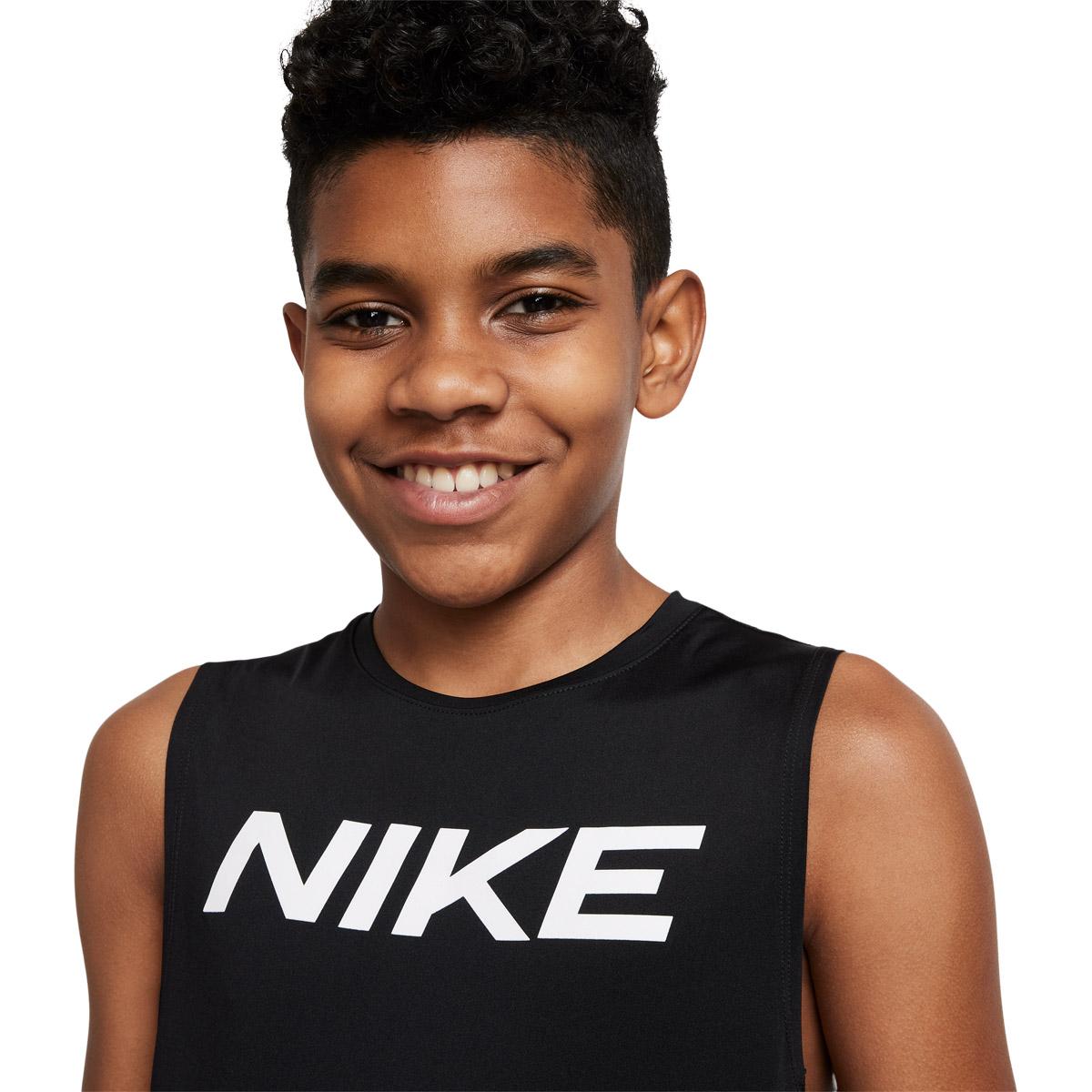 Nike Pro Dri-FIT Treningstopp Barn BLACK/BLACK/RED