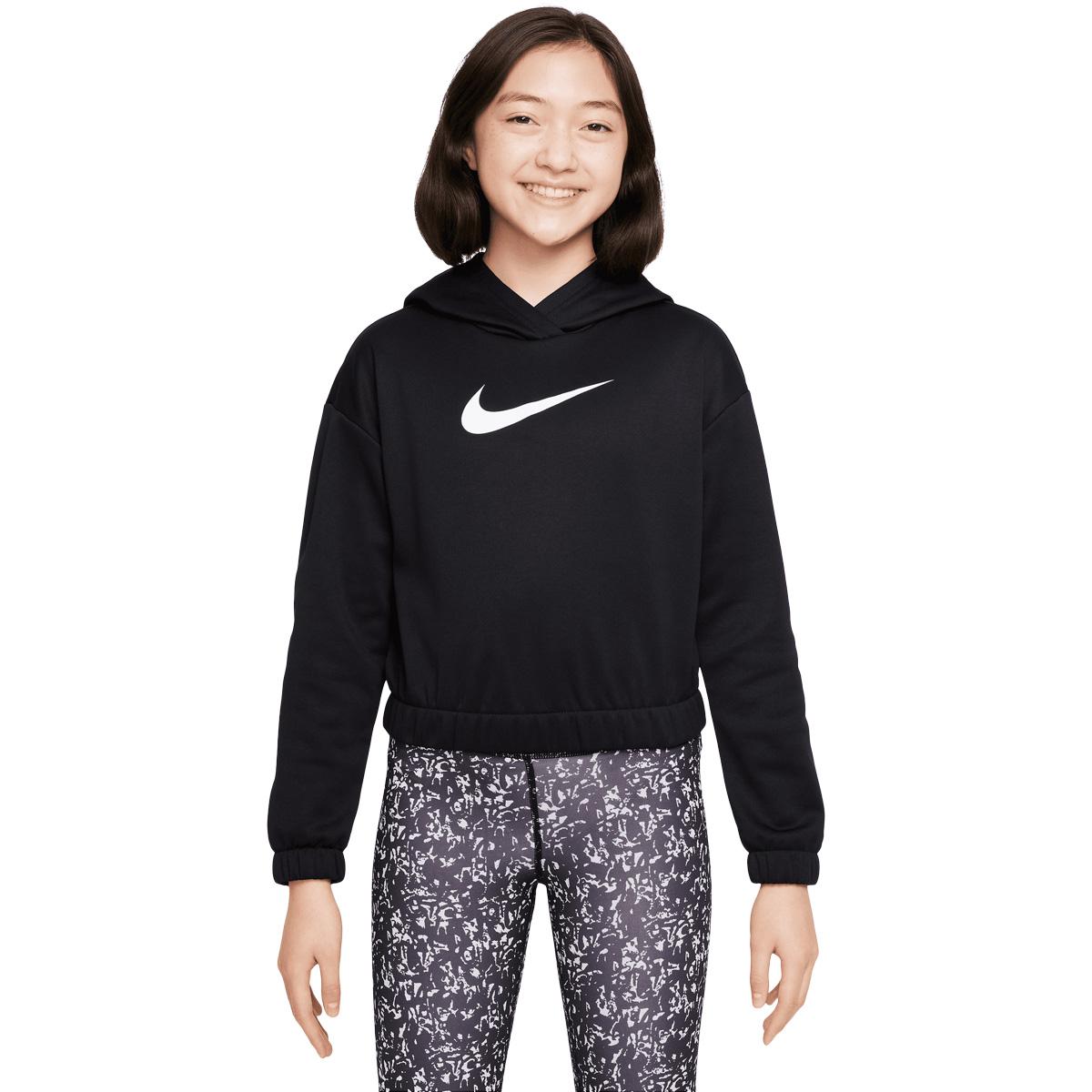 Nike Therma-FIT Hood Treningstrøye Barn BLACK/WHITE