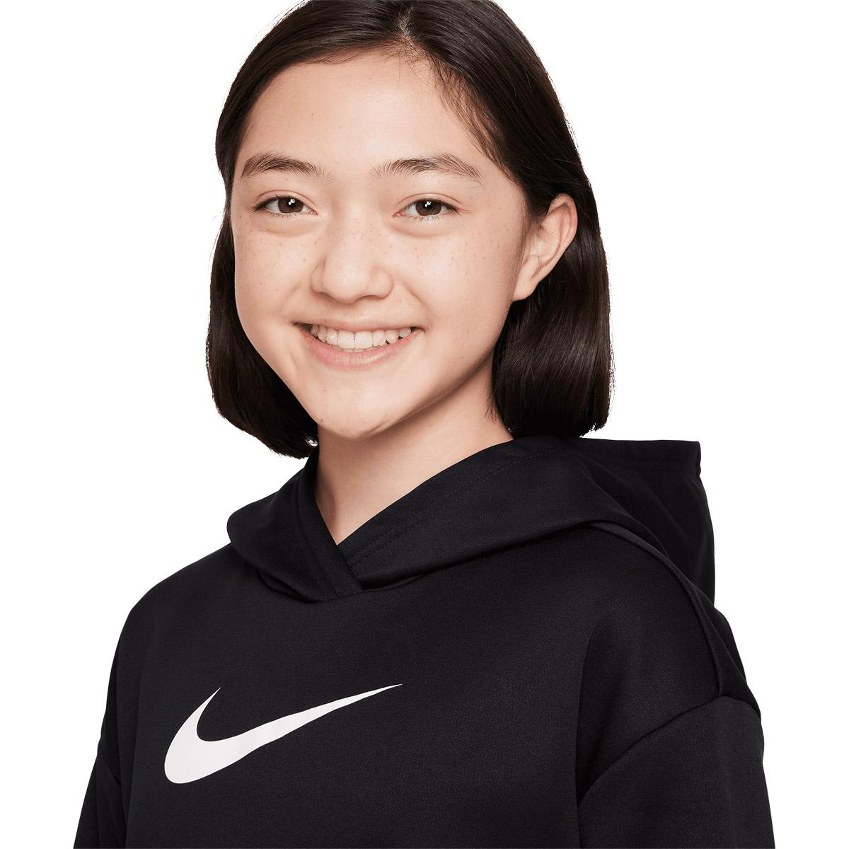 Nike Therma-FIT Hood Treningstrøye Barn BLACK/WHITE