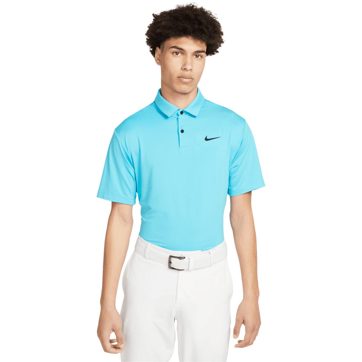 Nike Dri-FIT Tour Solid Golf Polo T-shirt Herre BALTIC BLUE/BLACK