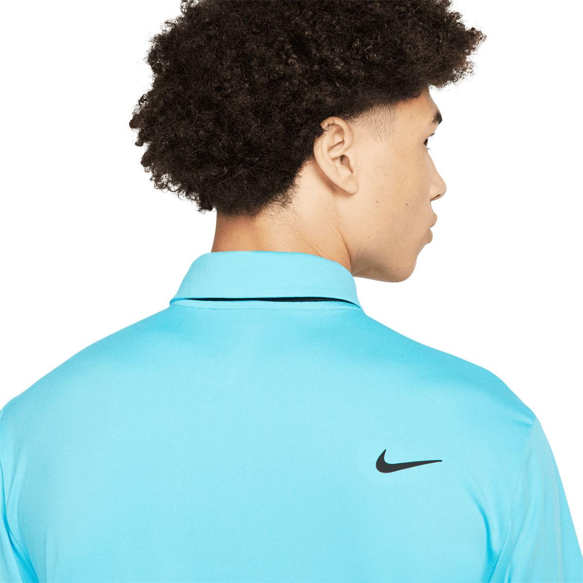 Nike Dri-FIT Tour Solid Golf Polo T-shirt Herre BALTIC BLUE/BLACK