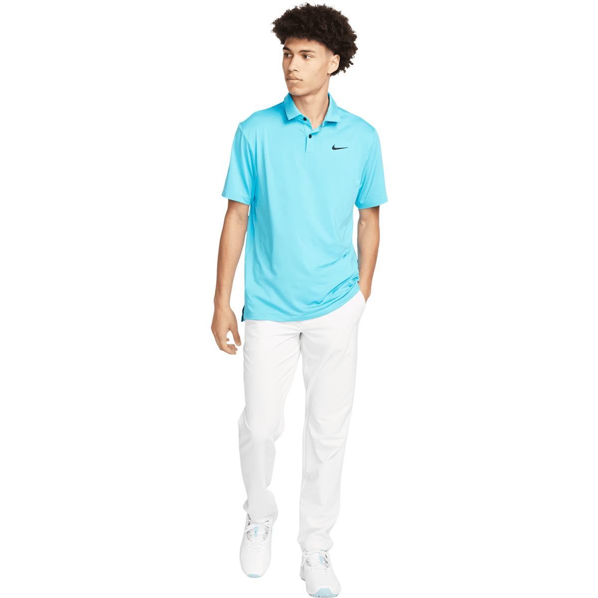 Nike Dri-FIT Tour Solid Golf Polo T-shirt Herre BALTIC BLUE/BLACK