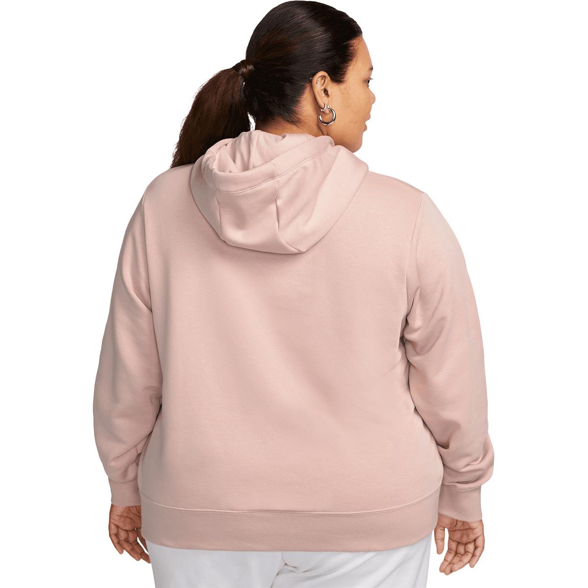 Nike Plus Sportswear Club Fleece Hættetrøje Dame PINK BLAST/TTLCMS/VOLT