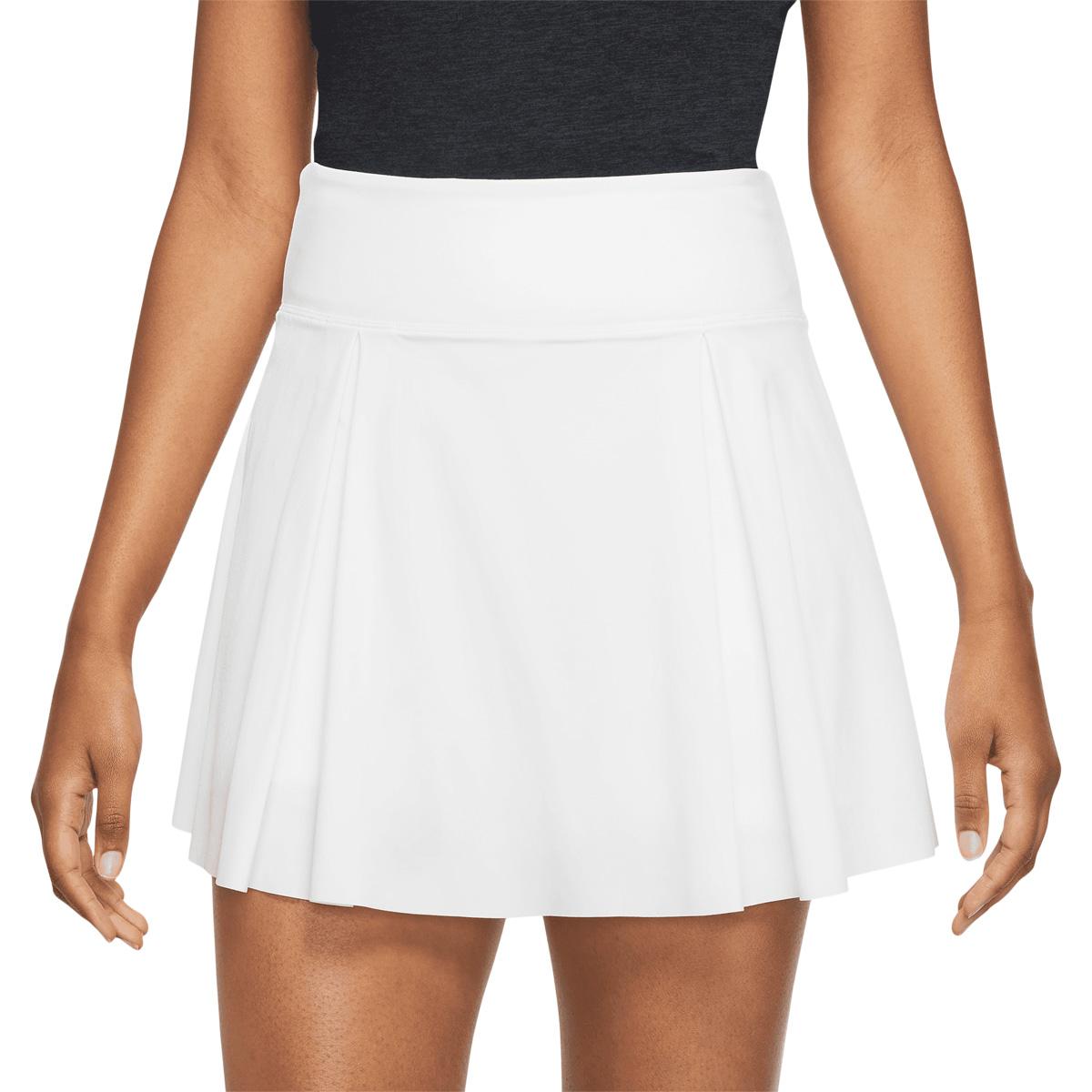 Nike Dri-FIT Club Tennisskjørt Dame WHITE/UNIVERSITY RED-LIGHT BON
