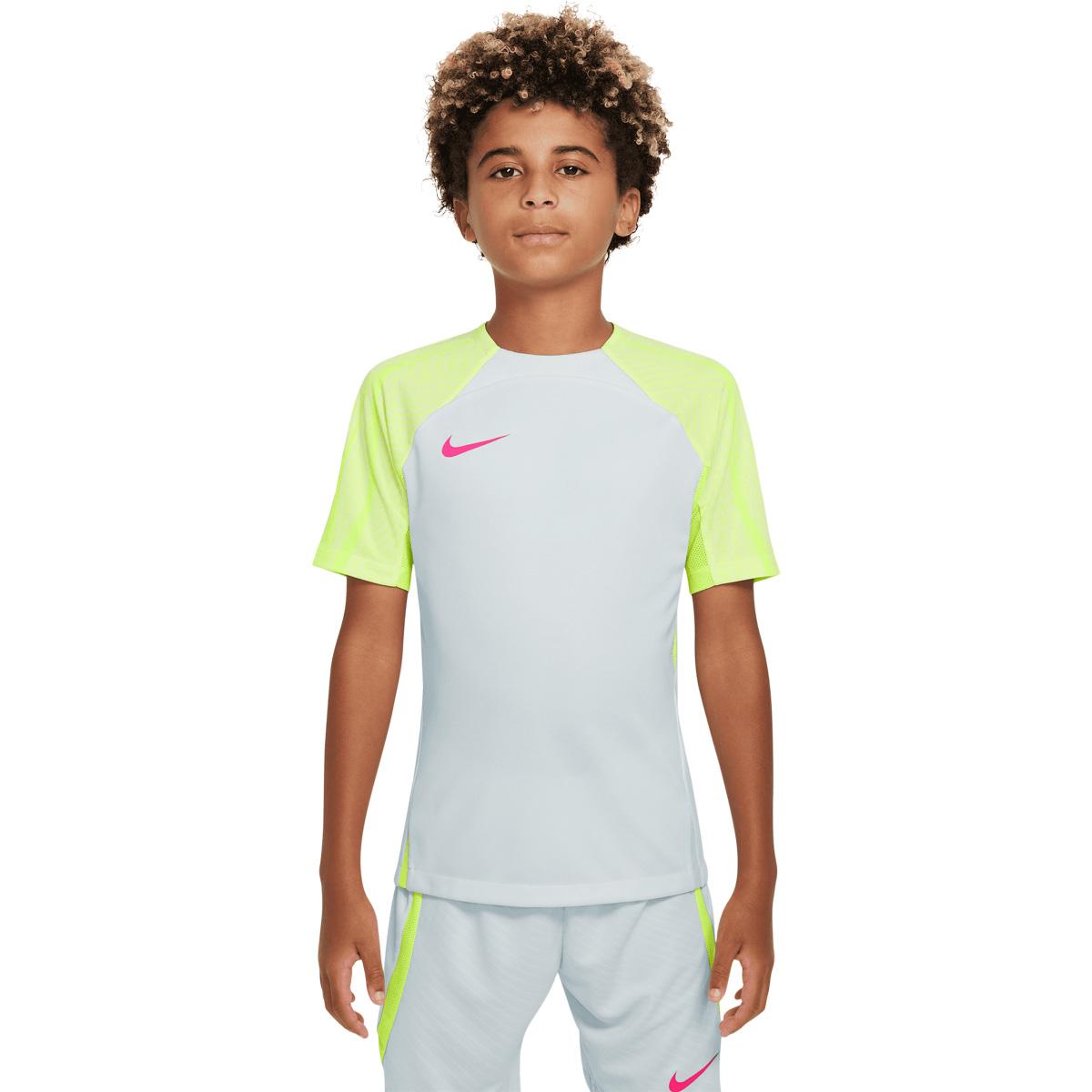 Nike Dri-FIT Strike Trenings T-skjorte Barn PURE PLATINUM/VOLT/HYPER PINK