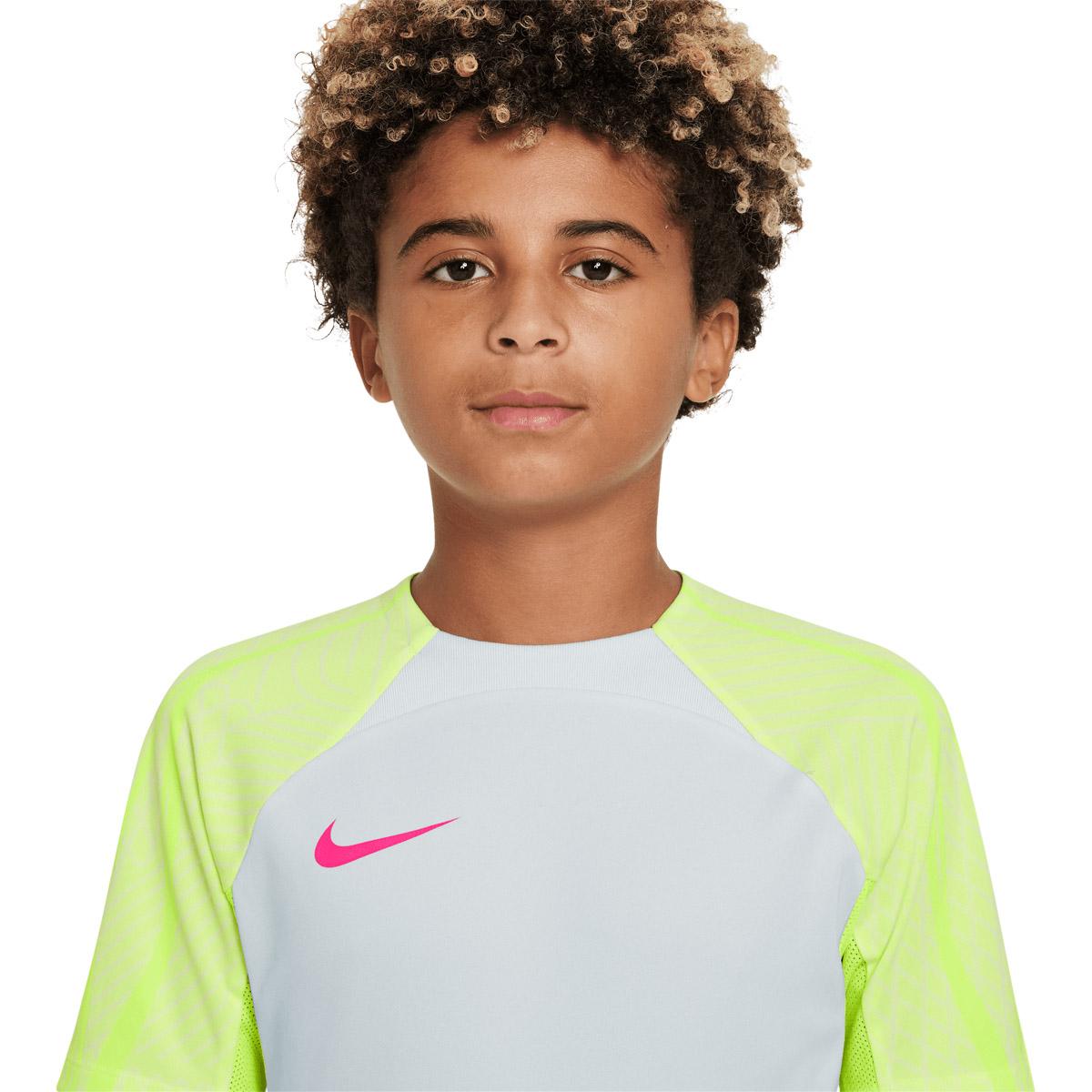 Nike Dri-FIT Strike Trenings T-skjorte Barn PURE PLATINUM/VOLT/HYPER PINK