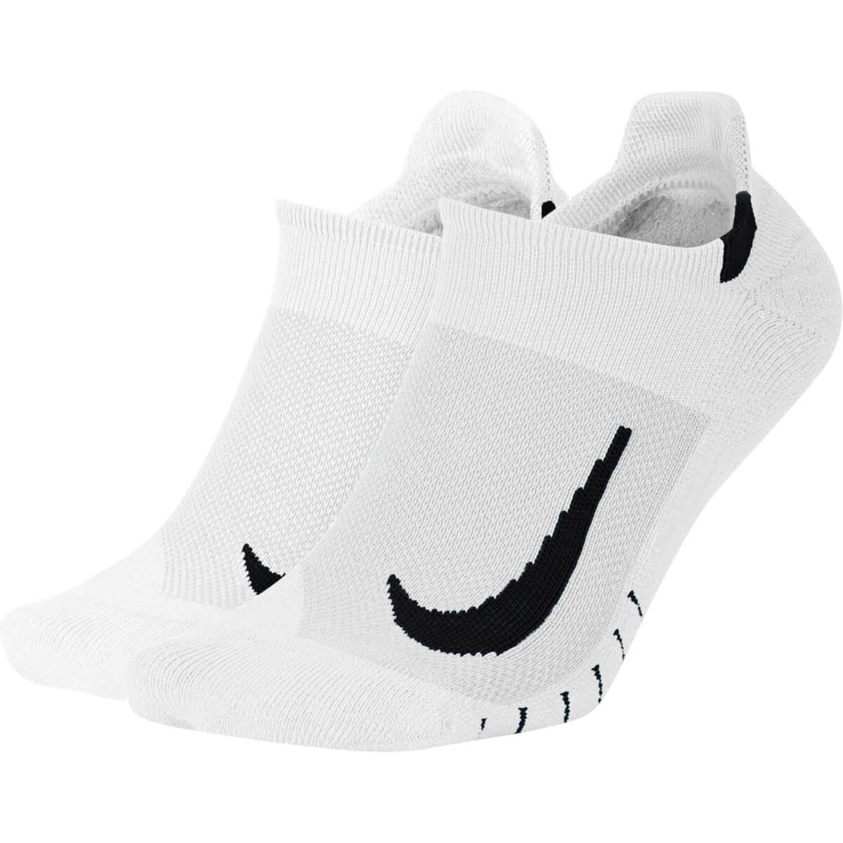 Nike Multiplier No-Show 2-Pack Footies WHITE/BLACK
