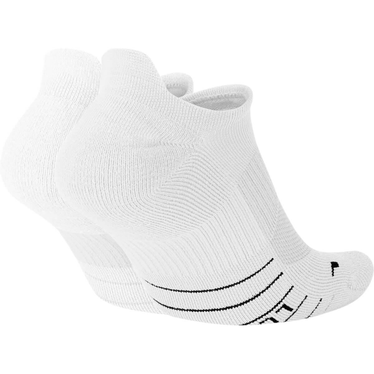 Nike Multiplier No-Show 2-Pack Footies WHITE/BLACK
