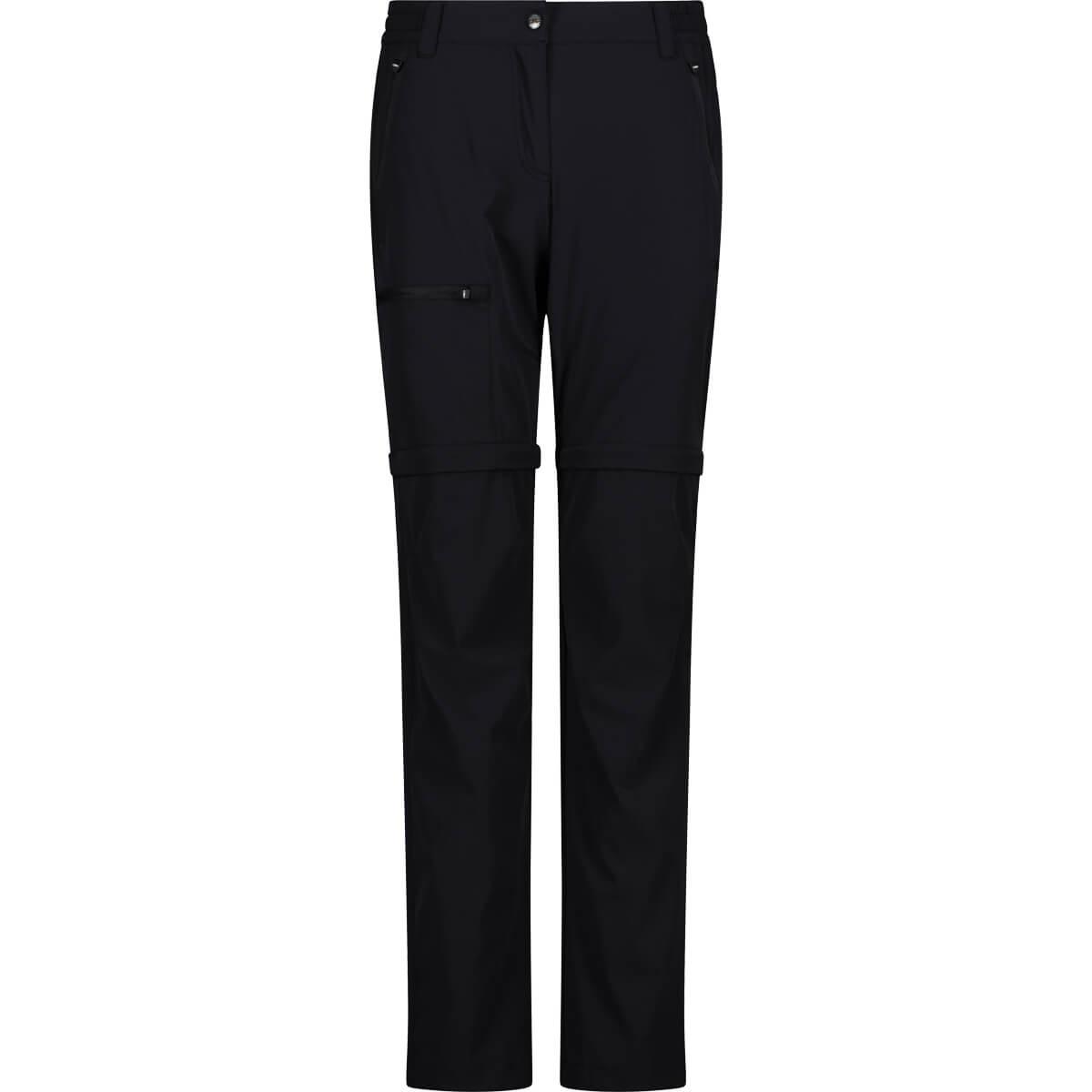 CMP Stretch Zip Off Vandrebukser Dame Nero