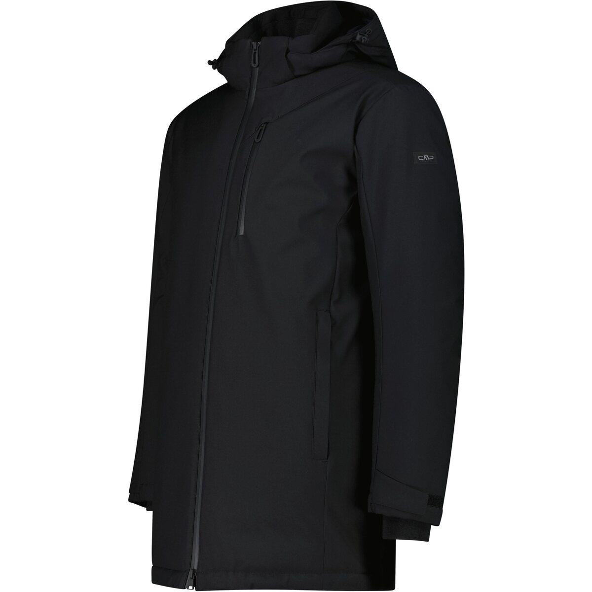 CMP Long Zip Hood Parka Vinterjakke Herre Nero