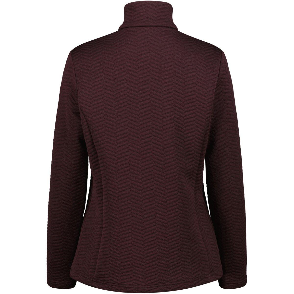 CMP Jacquard Half Zip Midlayer Trøye Dame Black Berry