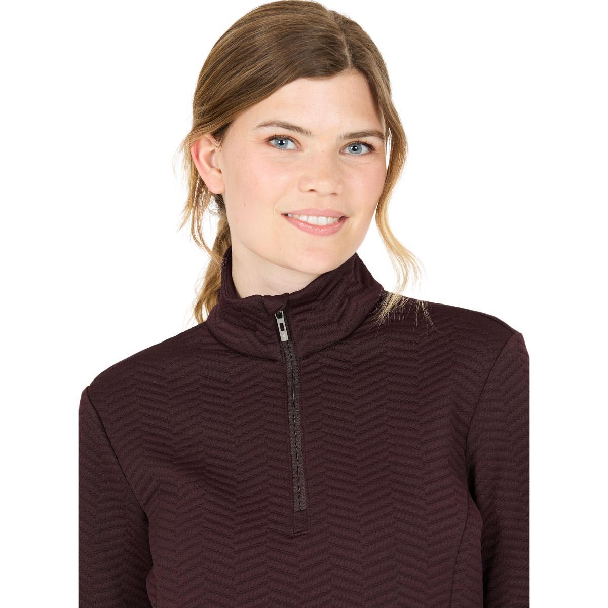 CMP Jacquard Half Zip Midlayer Trøye Dame Black Berry