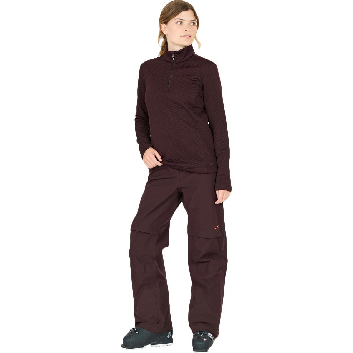 CMP Jacquard Half Zip Midlayer Trøye Dame Black Berry