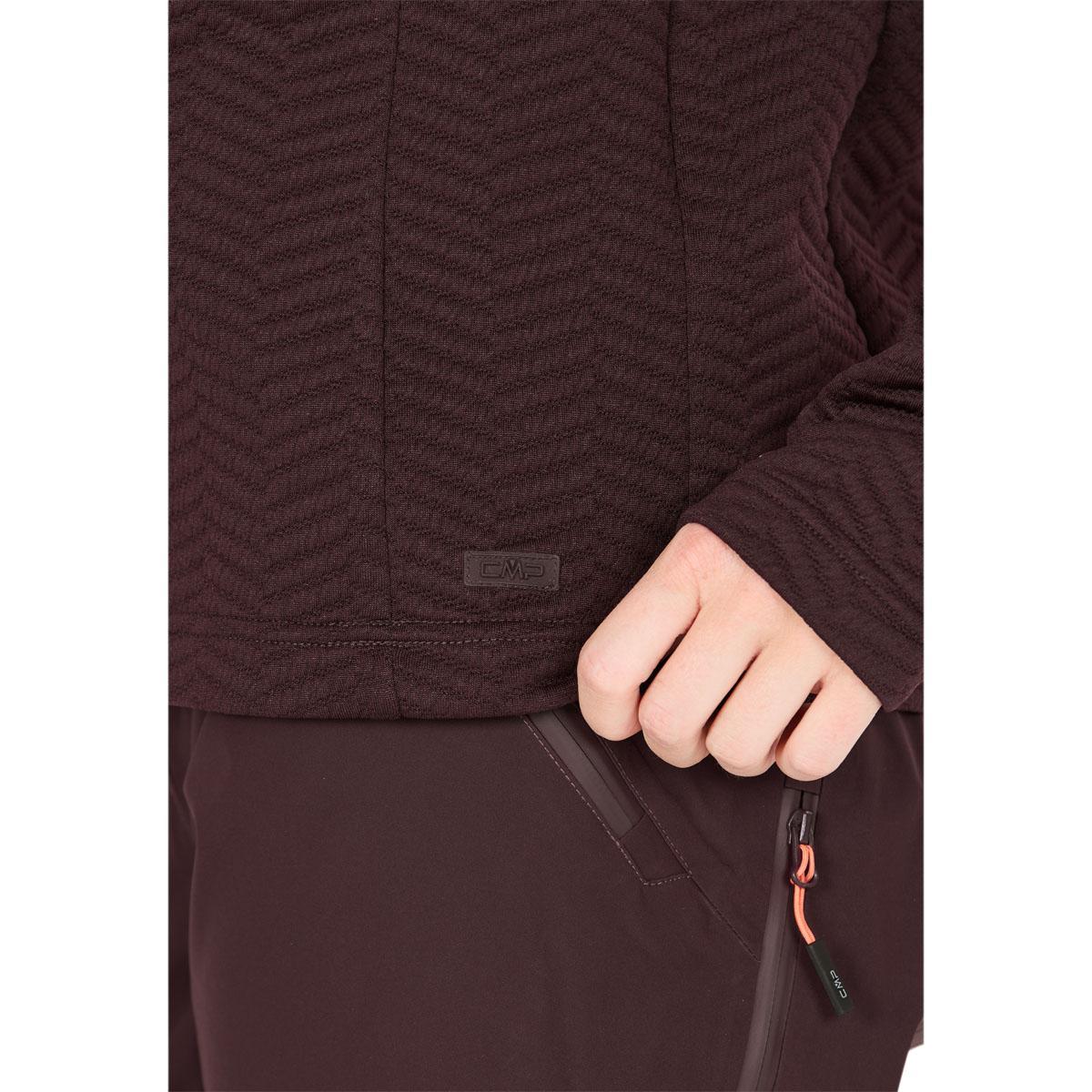 CMP Jacquard Half Zip Midlayer Trøye Dame Black Berry