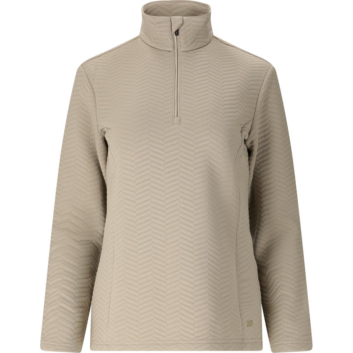 CMP Jacquard Half Zip Midlayer Trøye Dame Kaki