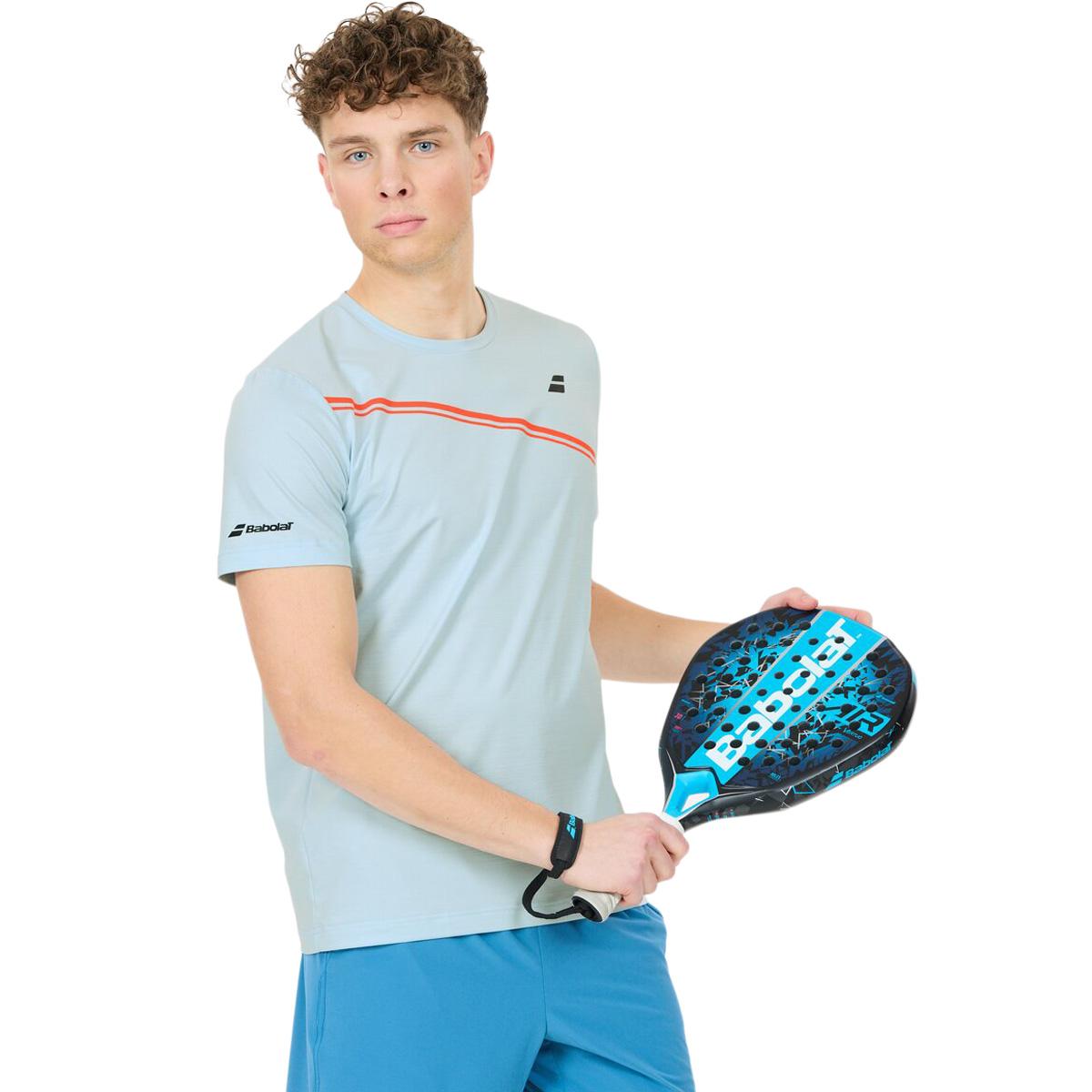 Babolat Play Crew Neck Padel T-shirt Herre Light Blue