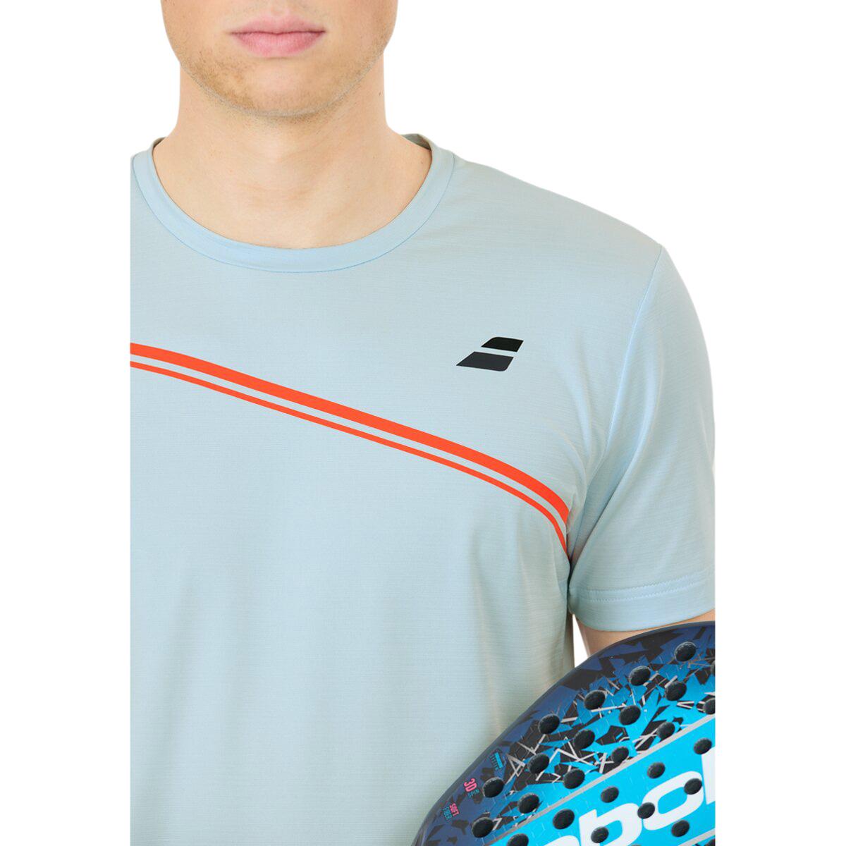 Babolat Play Crew Neck Padel T-shirt Herre Light Blue