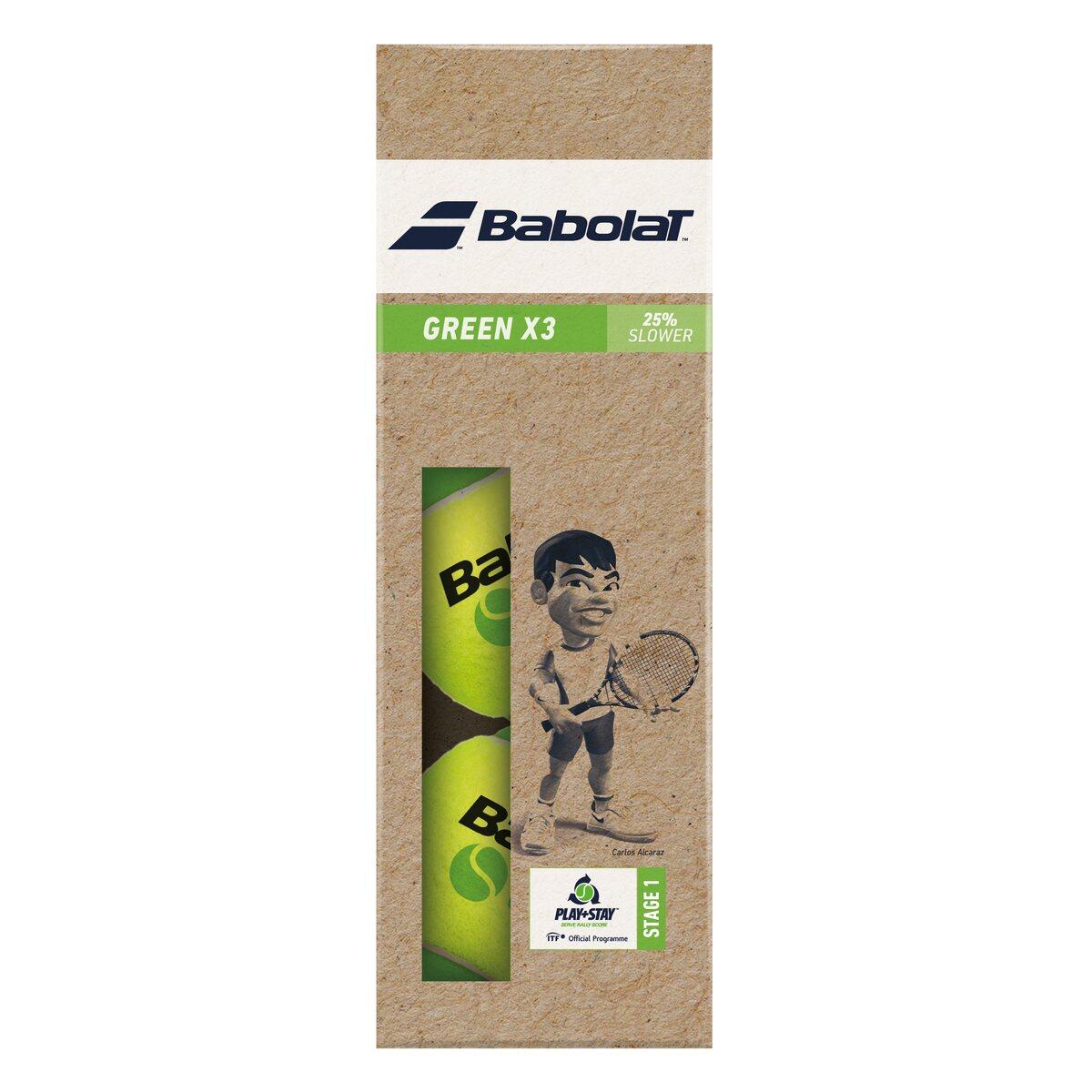 Babolat Green X3 Tennisbolde Børn Yellow